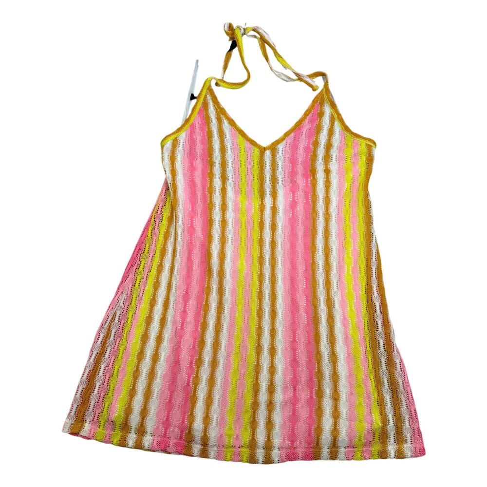 Wild Fable Women's Neon Striped Sleeveless Openwork Bodycon Dress - 4X - NWT